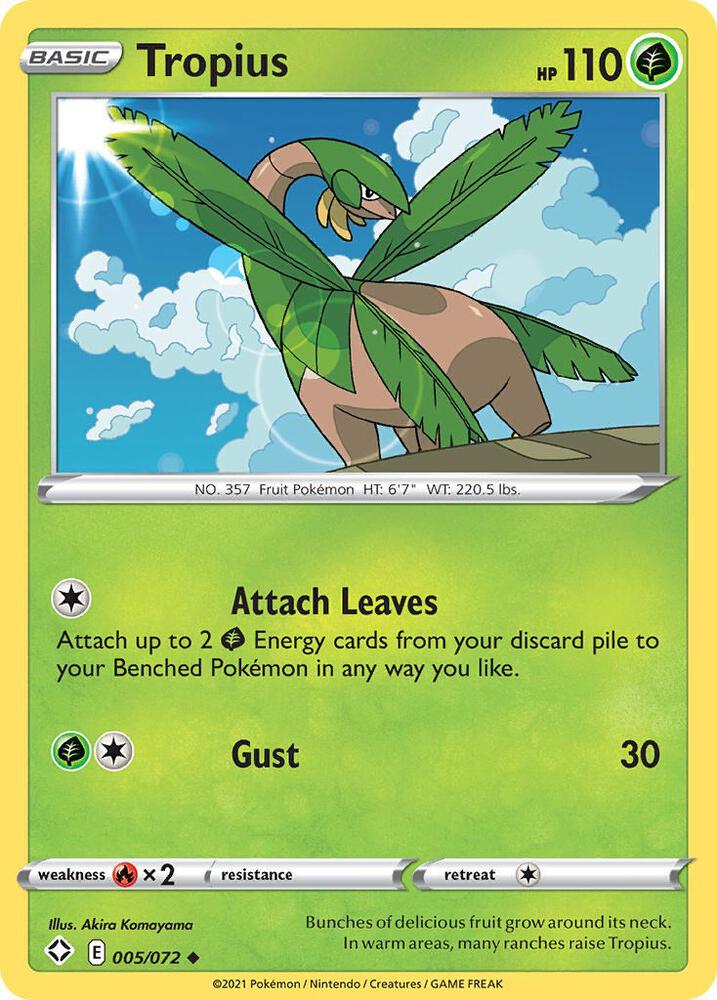 Tropius 005/072 — Shining Fates Pokémon card