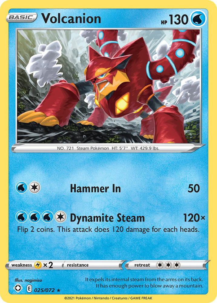 Pokemon - Sword & Shield - Shining Fates - Volcanion - 025/072 - Reverse Holofoil