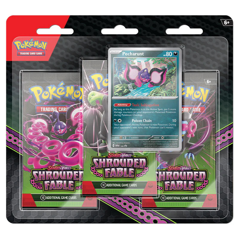 Pokemon TCG: Shrouded Fable - 3 Pack Blister - Pecharunt