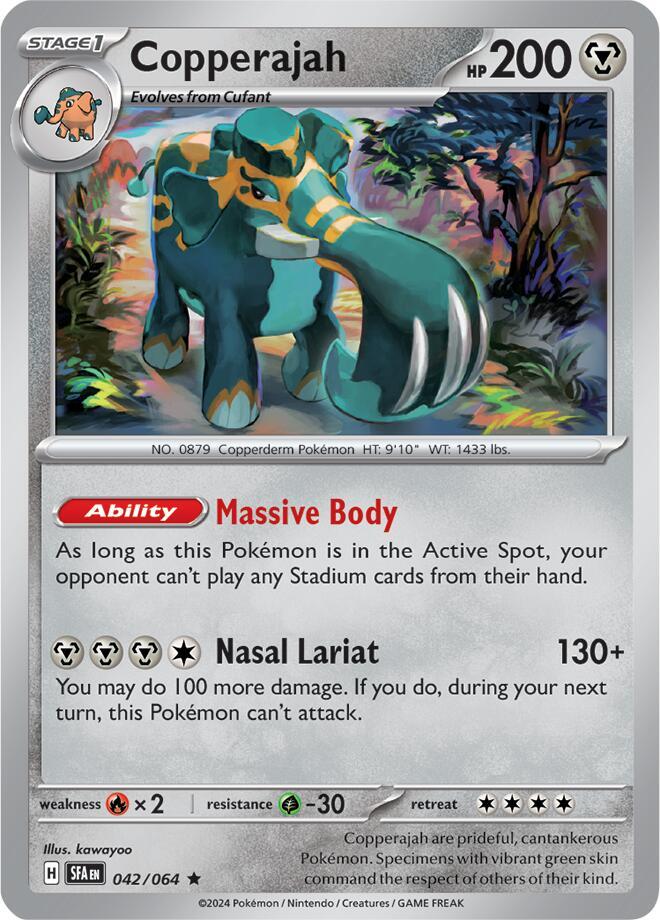 Copperajah 042/064 Holofoil, Shrouded Fable Pokémon card
