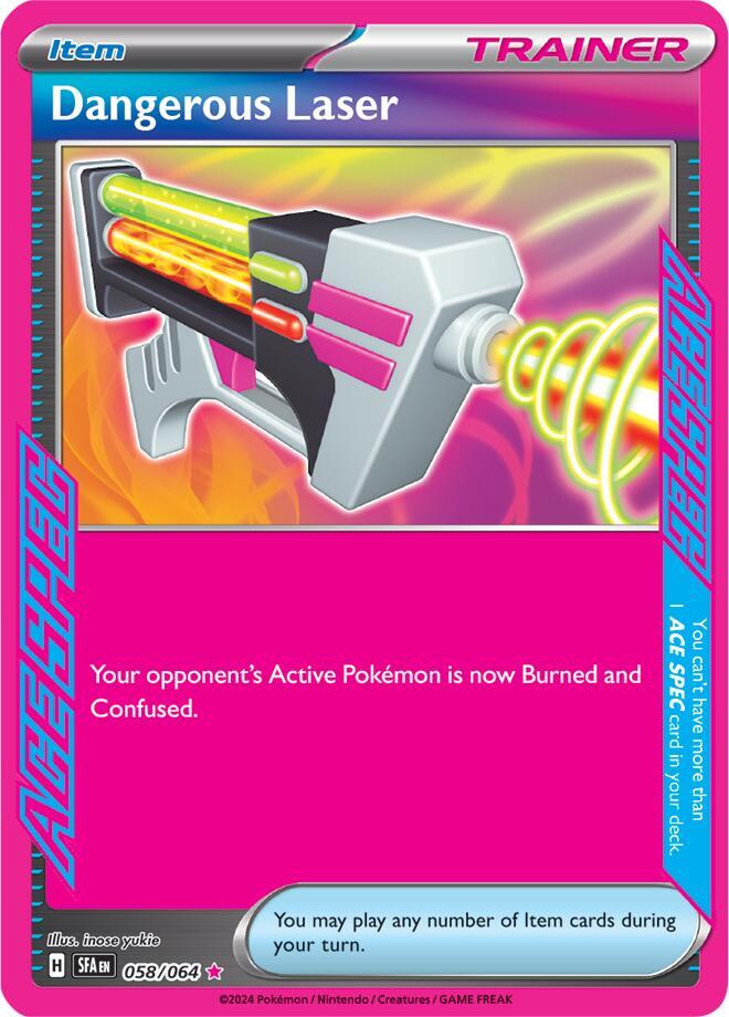 Dangerous Laser 058/064 Holofoil, Shrouded Fable Pokémon card
