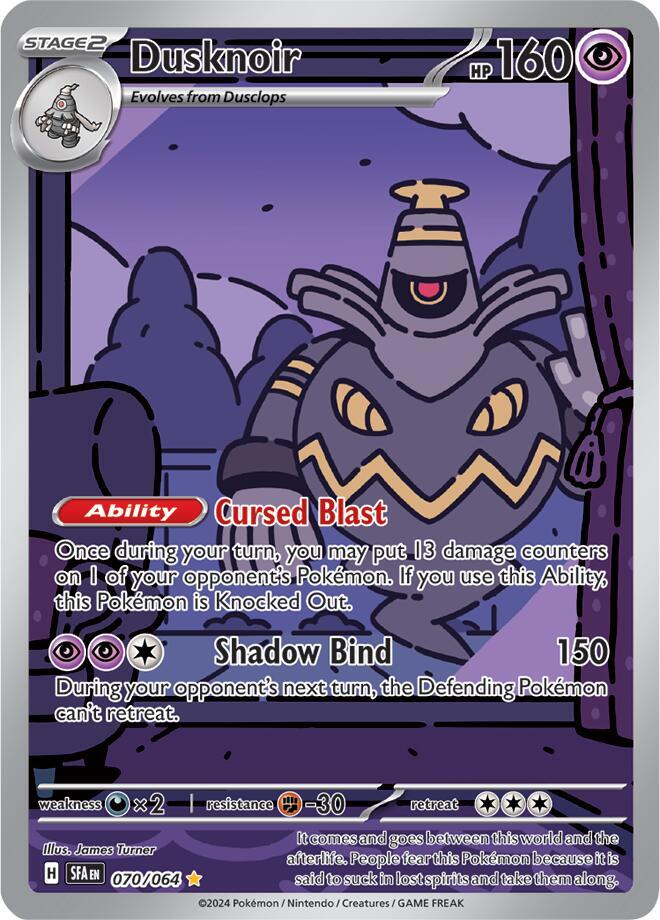 Dusknoir 070/064 Holofoil, Shrouded Fable Pokémon card