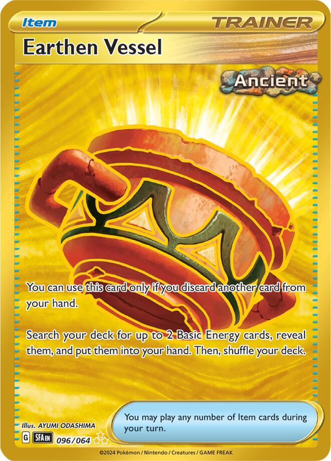 Earthen Vessel 096/064 Holofoil, Shrouded Fable Pokémon card