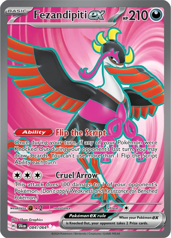 Fezandipiti ex 084/064 Holofoil, Shrouded Fable Pokémon card