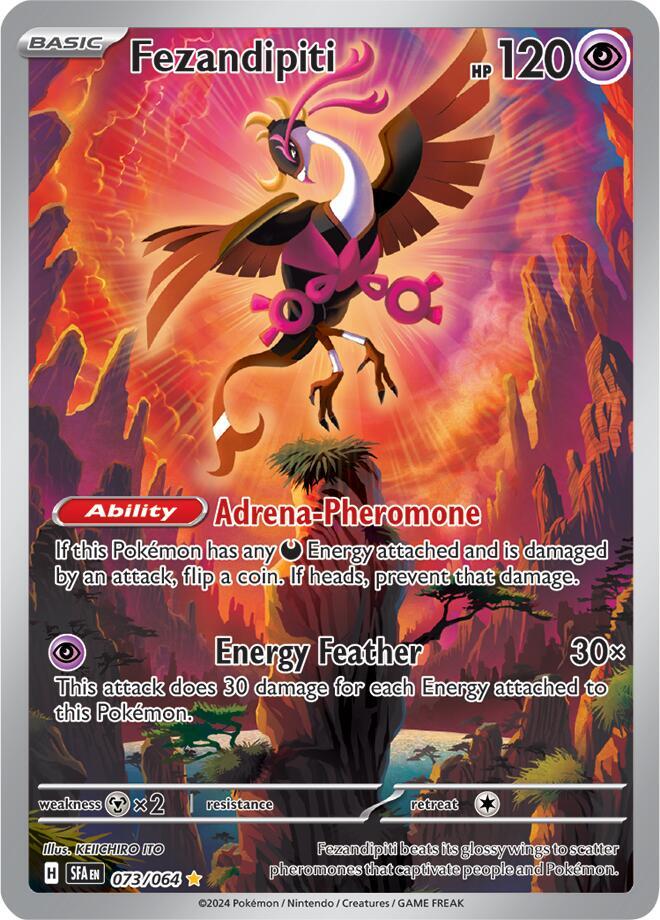 Fezandipiti 073/064 Holofoil, Shrouded Fable Pokémon card