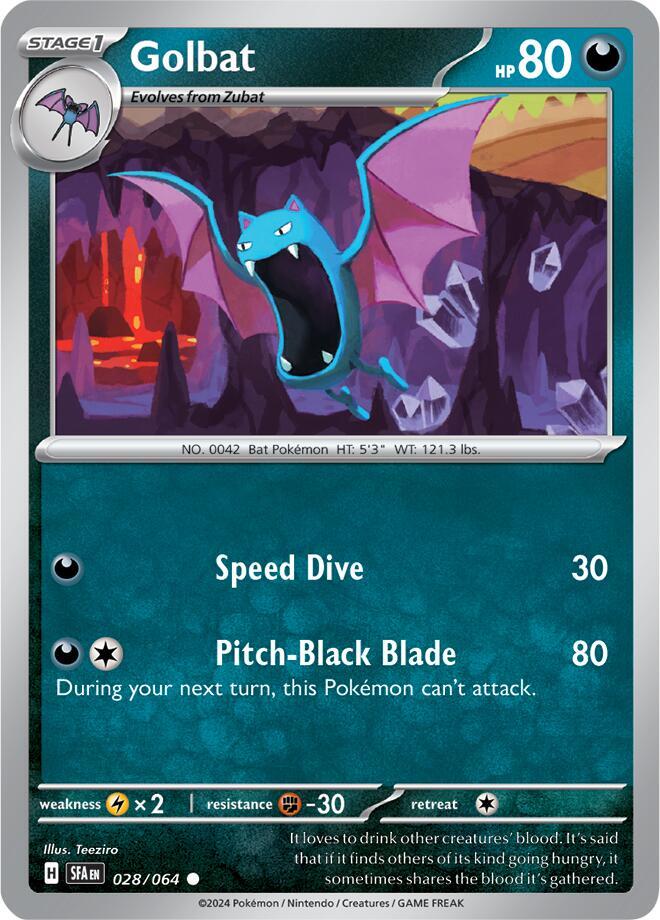 Golbat 028/064, Shrouded Fable Pokémon card