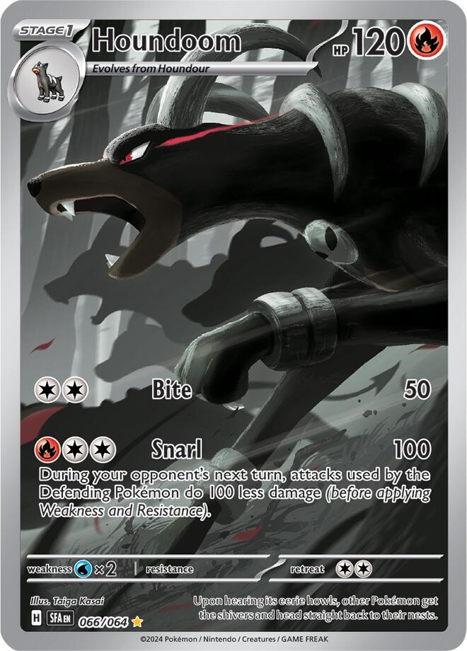 Houndoom 066/064 Holofoil, Shrouded Fable Pokémon card