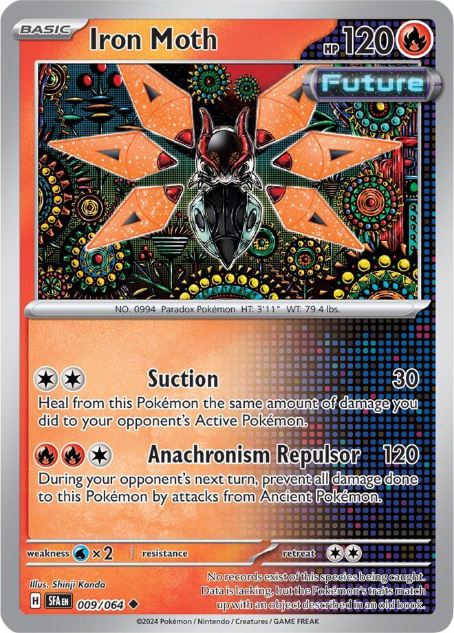Pokemon - Shrouded Fable - Iron Moth - 009/064 - Reverse Holofoil