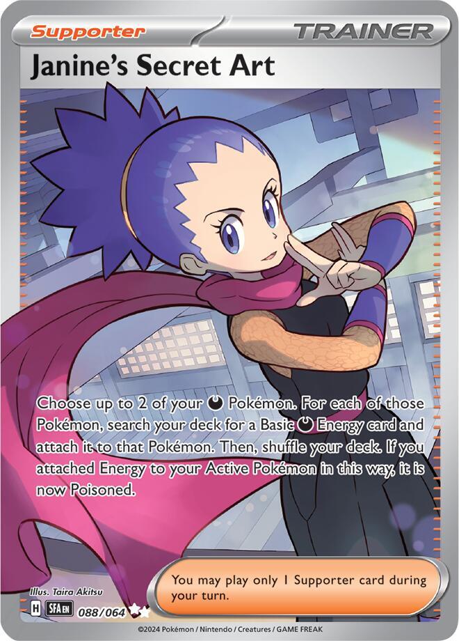 Janine's Secret Art 088/064 Holofoil, Shrouded Fable Pokémon card