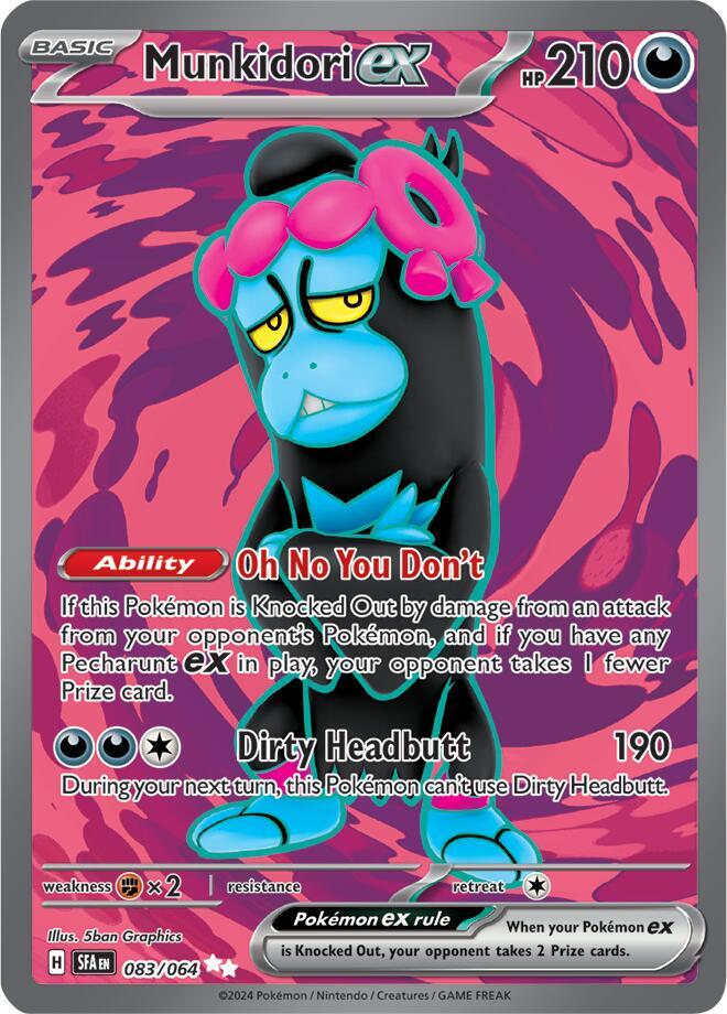 Munkidori ex 083/064 Holofoil, Shrouded Fable Pokémon card