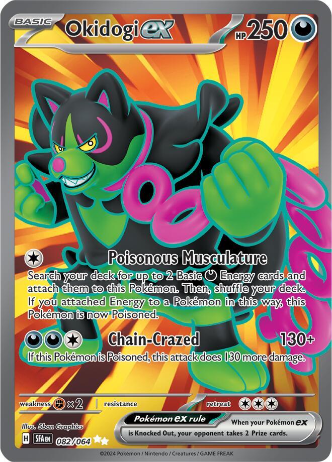 Okidogi ex 082/064 Holofoil, Shrouded Fable Pokémon card