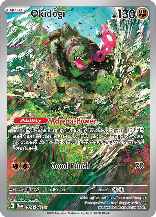 Okidogi 074/064 Holofoil, Shrouded Fable Pokémon card