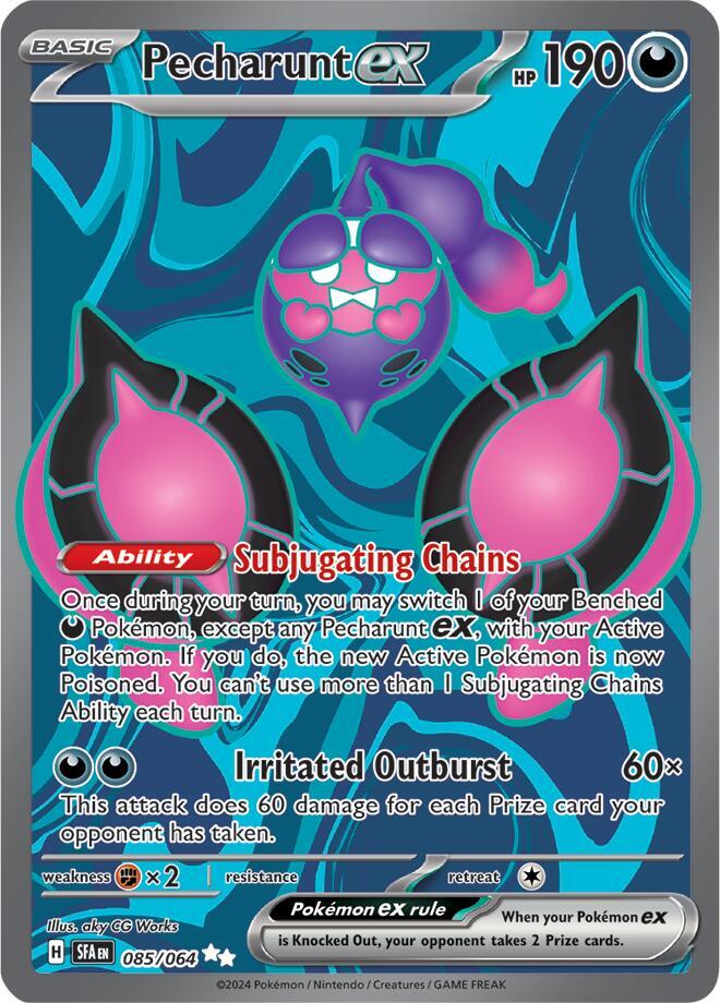 Pecharunt ex 085/064 Holofoil, Shrouded Fable Pokémon card