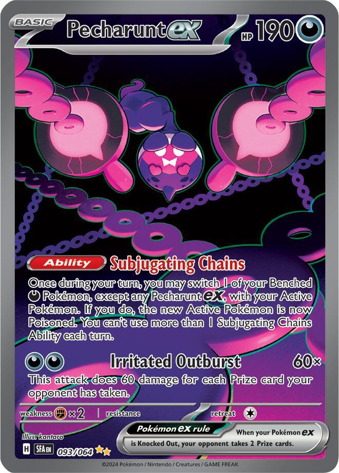 Pecharunt ex 093/064 Holofoil, Shrouded Fable Pokémon card