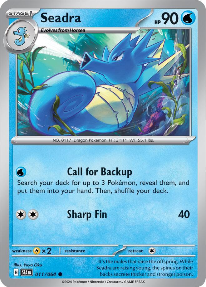 Seadra 011/064, Shrouded Fable Pokémon card