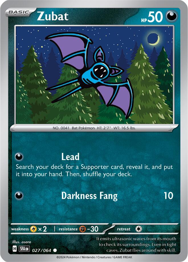 Zubat 027/064, Shrouded Fable Pokémon card