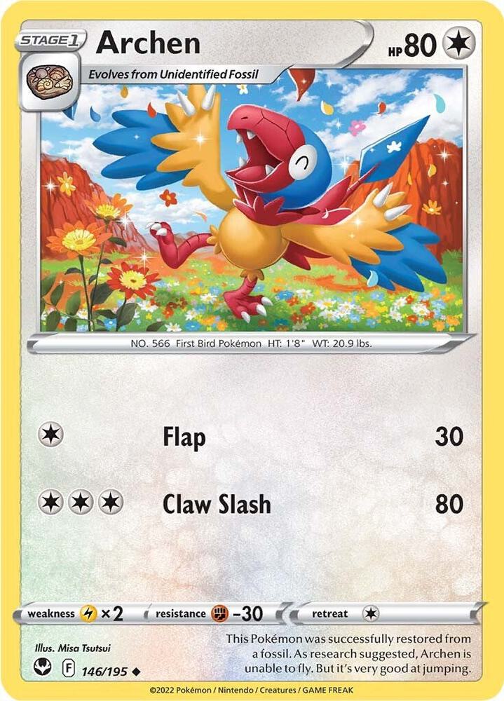 Archen 146/195 — Silver Tempest Pokémon card