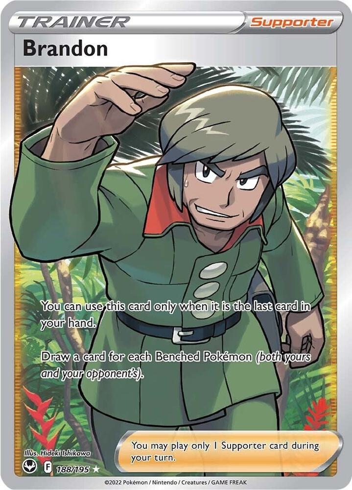 Brandon 188/195 Holofoil — Silver Tempest Pokémon card