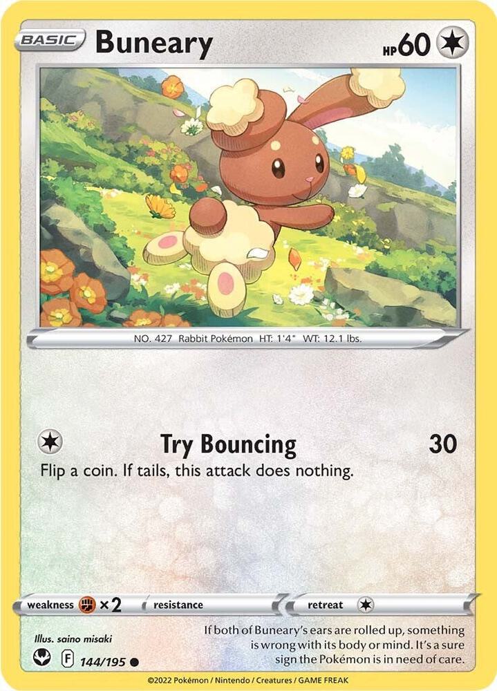 Buneary 144/195 — Silver Tempest Pokémon card