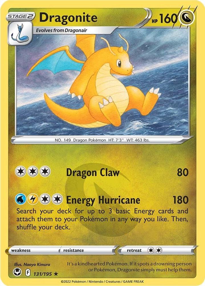 Dragonite 131/195 Holofoil — Silver Tempest Pokémon card