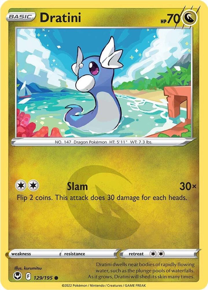 Dratini 129/195 — Silver Tempest Pokémon card