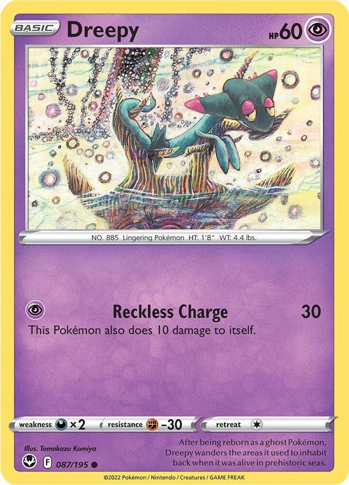Dreepy 087/195 — Silver Tempest Pokémon card