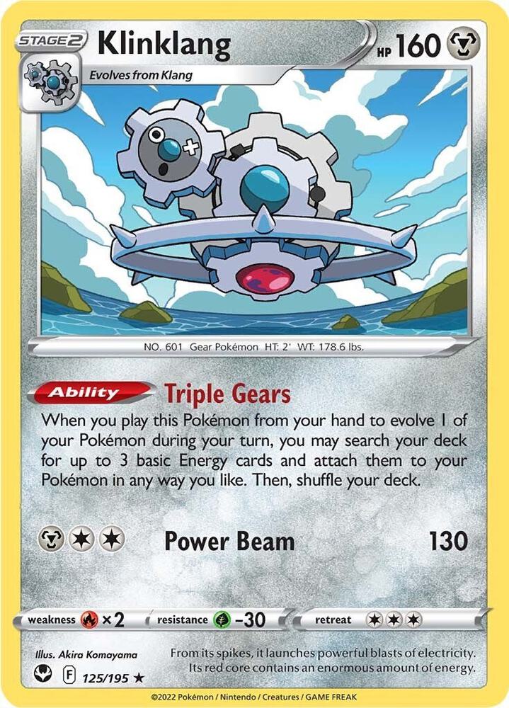 Klinklang 125/195 — Silver Tempest Pokémon card