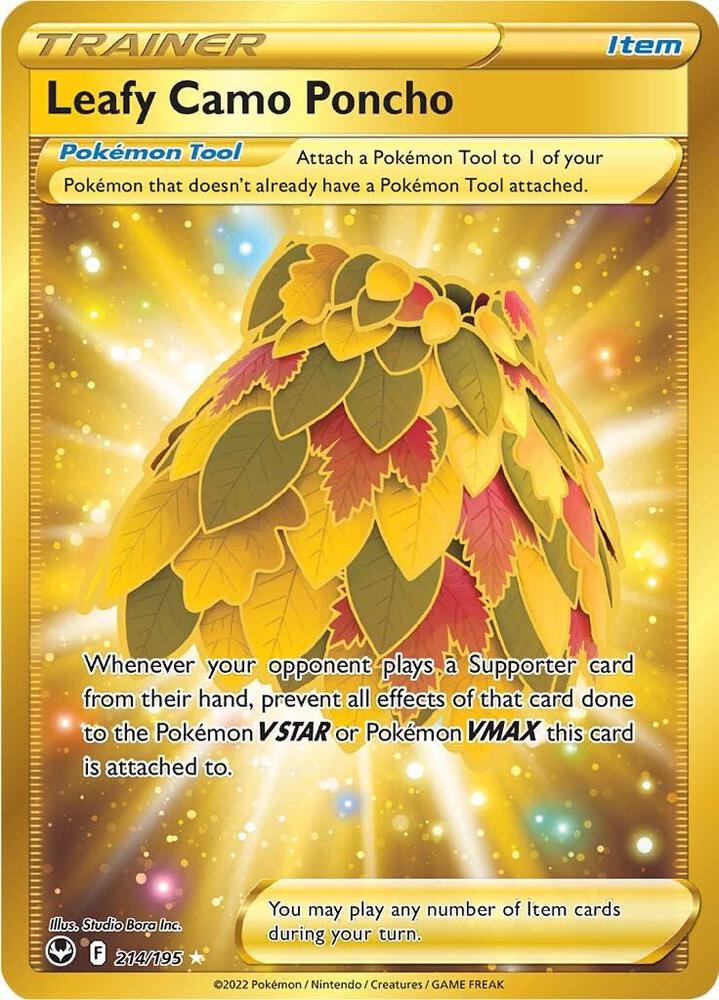 Leafy Camo Poncho 214/195 Holofoil — Silver Tempest Pokémon card