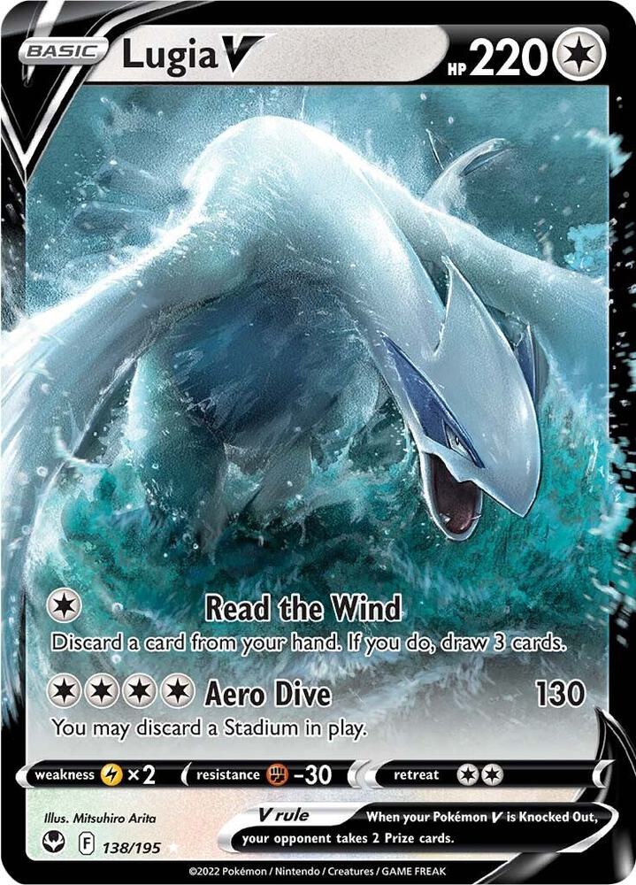 Lugia V 138/195 Holofoil — Silver Tempest Pokémon card
