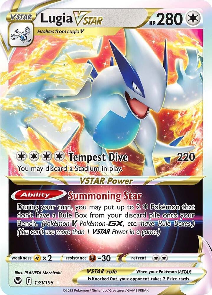 Lugia VSTAR 139/195 Holofoil, Silver Tempest Pokémon card