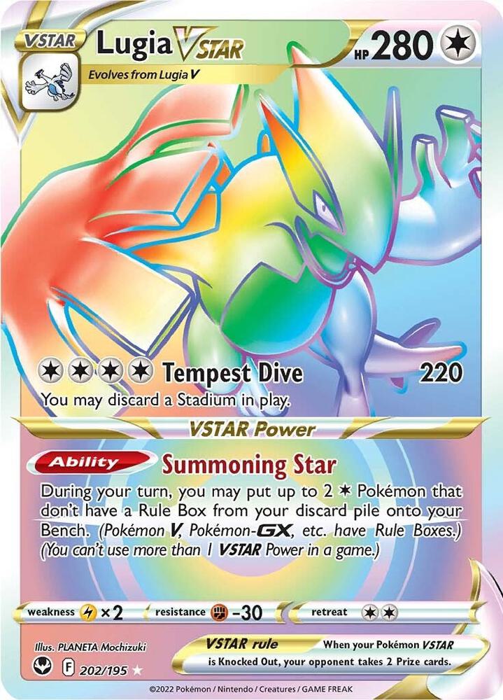Lugia VSTAR 202/195 Holofoil — Silver Tempest Pokémon card