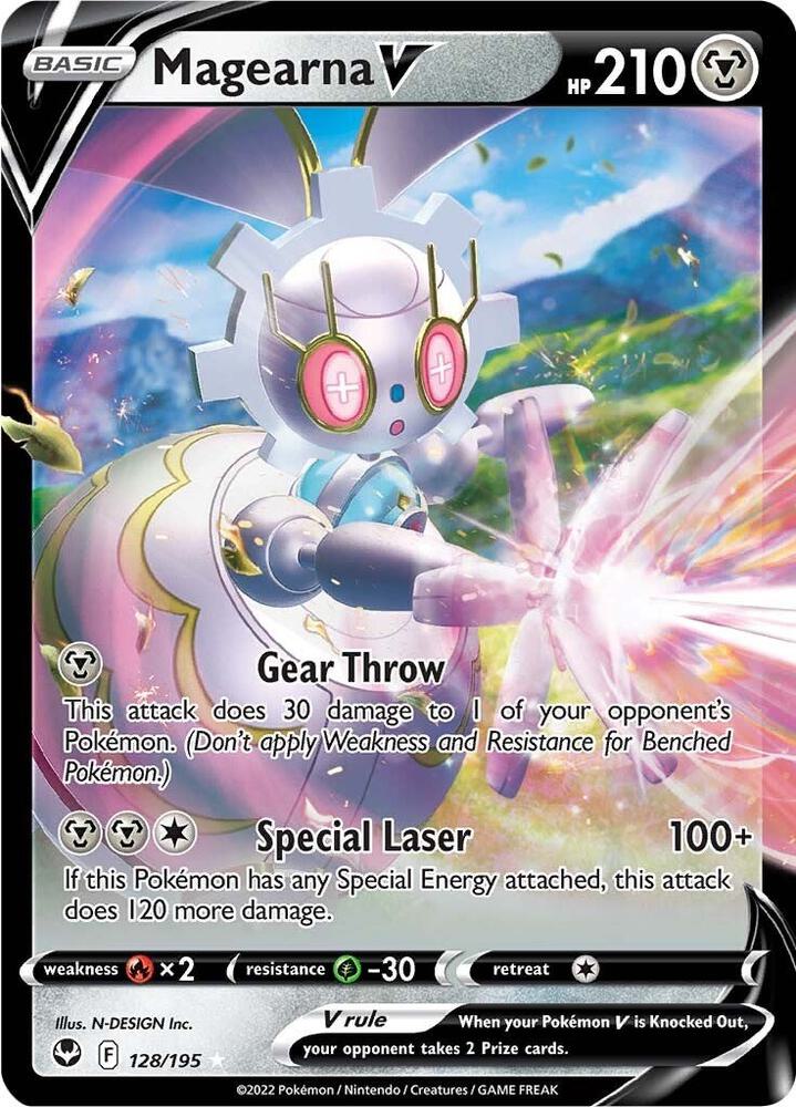 Magearna V 128/195 Holofoil — Silver Tempest Pokémon card