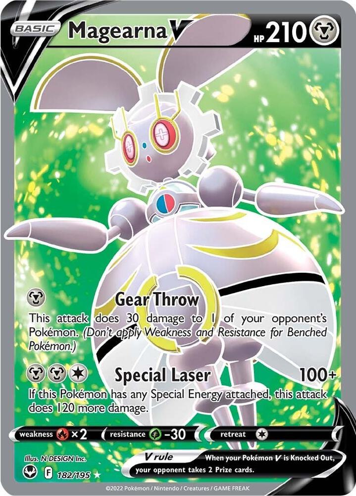 Magearna V 182/195 Holofoil — Silver Tempest Pokémon card
