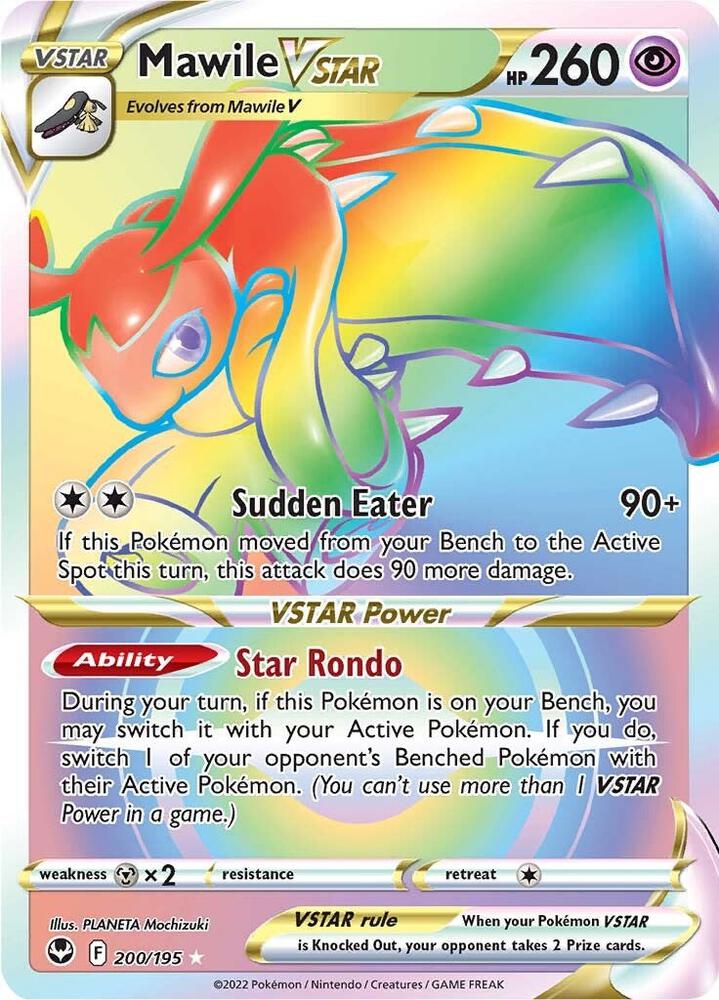 Mawile VSTAR 200/195 Holofoil, Silver Tempest Pokémon card