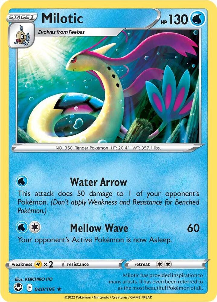 Milotic 040/195 — Silver Tempest Pokémon card