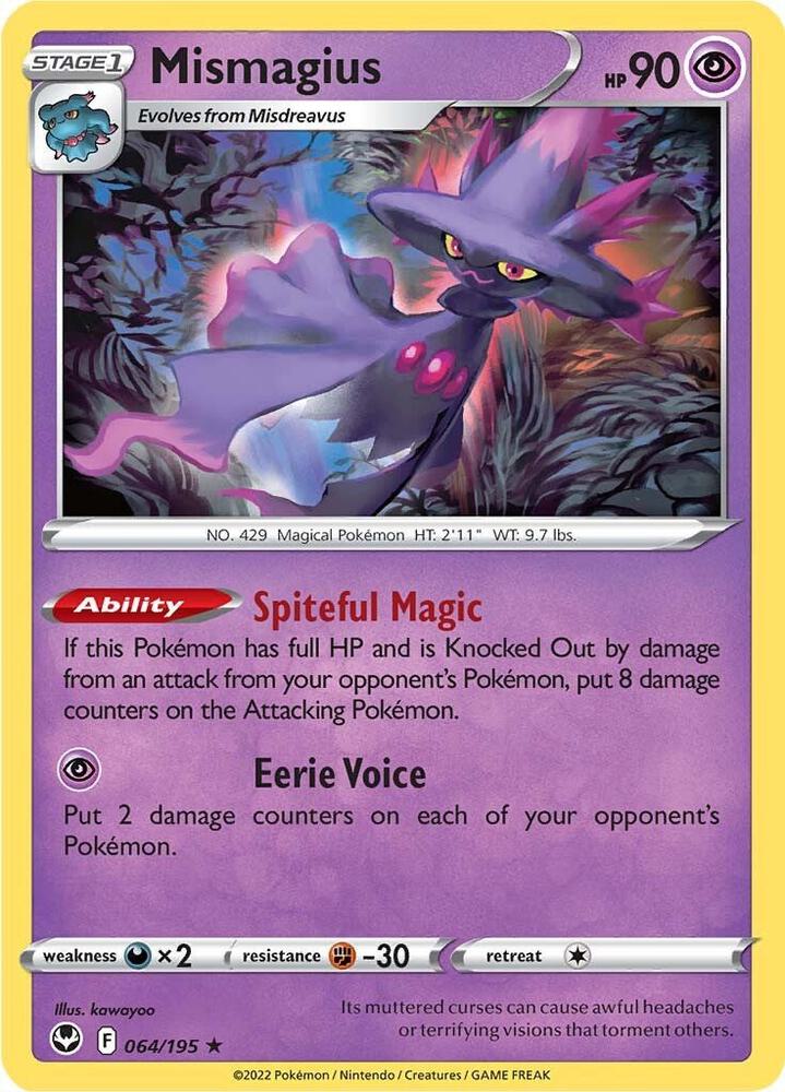 Mismagius 064/195, Silver Tempest Pokémon card