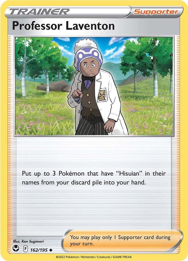 Pokemon - Silver Tempest - Professor Laventon - 162/195 - Reverse Holofoil