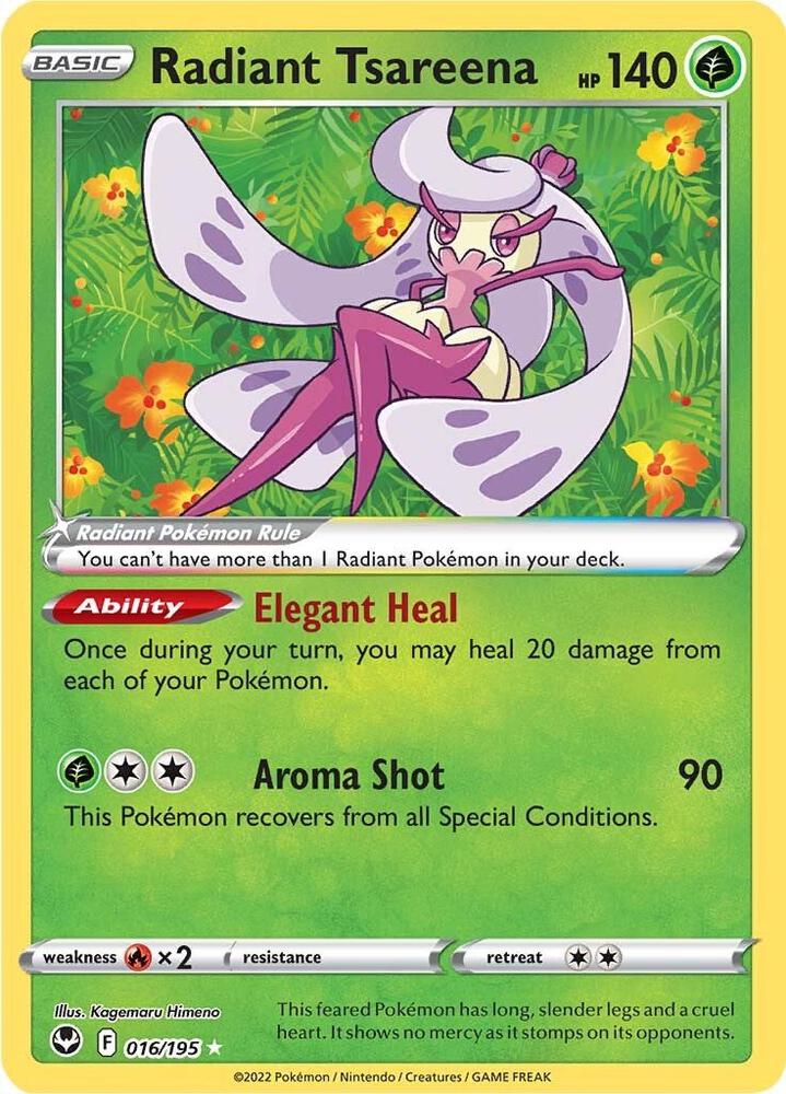 Pokemon - Silver Tempest - Radiant Tsareena - 016/195 - Holofoil