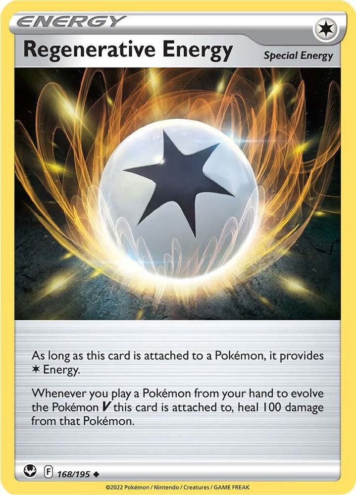 Regenerative Energy 168/195 Reverse Holofoil, Silver Tempest Pokémon card