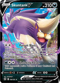 Skuntank V 108/195 Holofoil, Silver Tempest Pokémon card