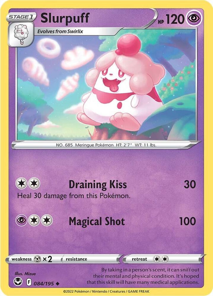 Slurpuff 084/195, Silver Tempest Pokémon card
