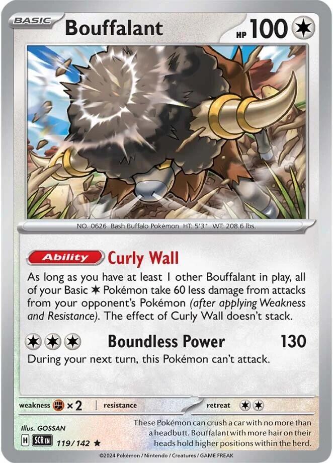 Bouffalant 119/142 Reverse Holofoil — Stellar Crown Pokémon card