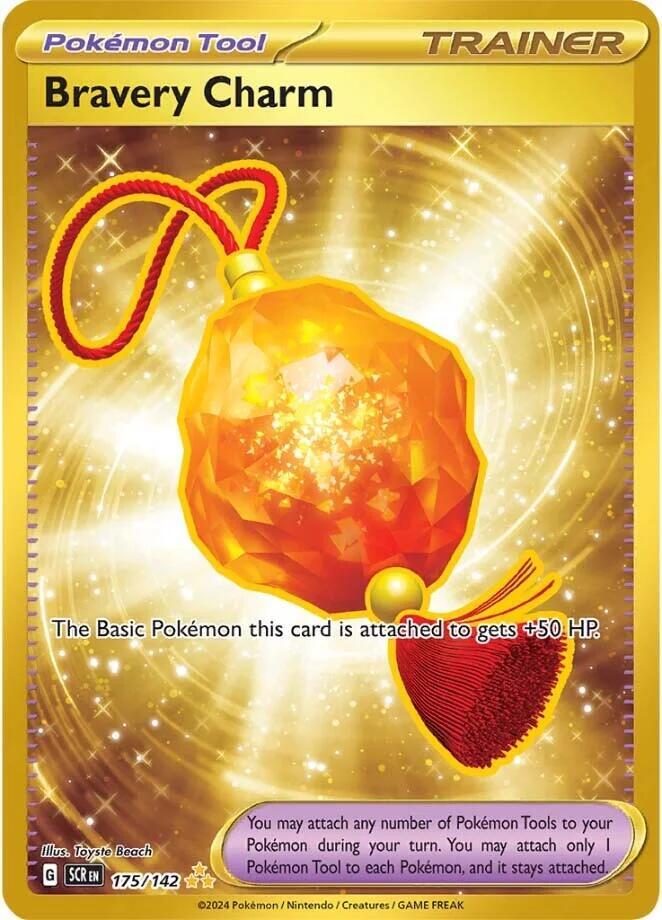 Bravery Charm 175/142 Holofoil — Stellar Crown Pokémon card