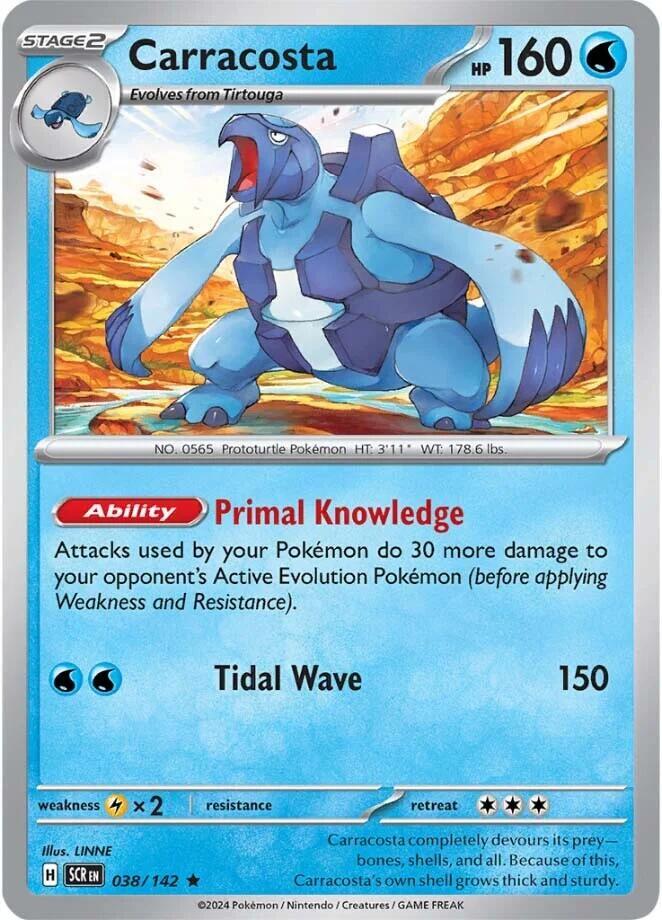 Carracosta 038/142 Holofoil — Stellar Crown Pokémon card