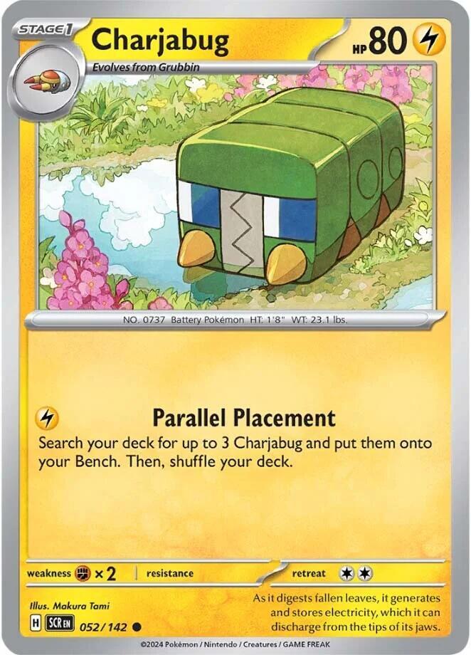 Charjabug 052/142 — Stellar Crown Pokémon card