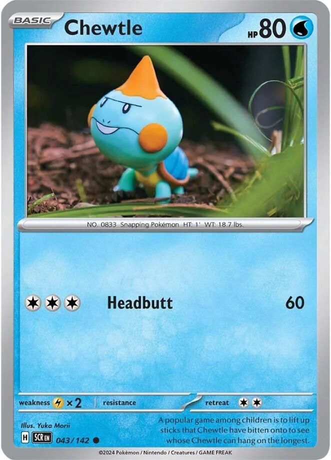 Chewtle 043/142 — Stellar Crown Pokémon card