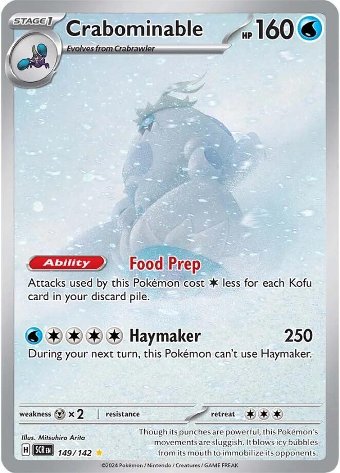Crabominable 149/142 Holofoil — Stellar Crown Pokémon card