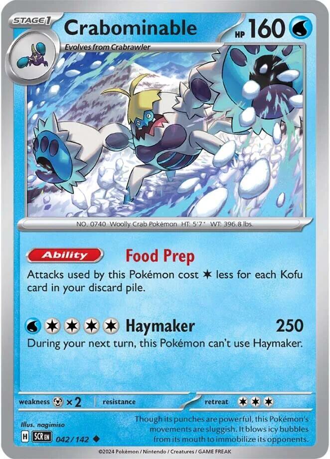 Crabominable 042/142 — Stellar Crown Pokémon card
