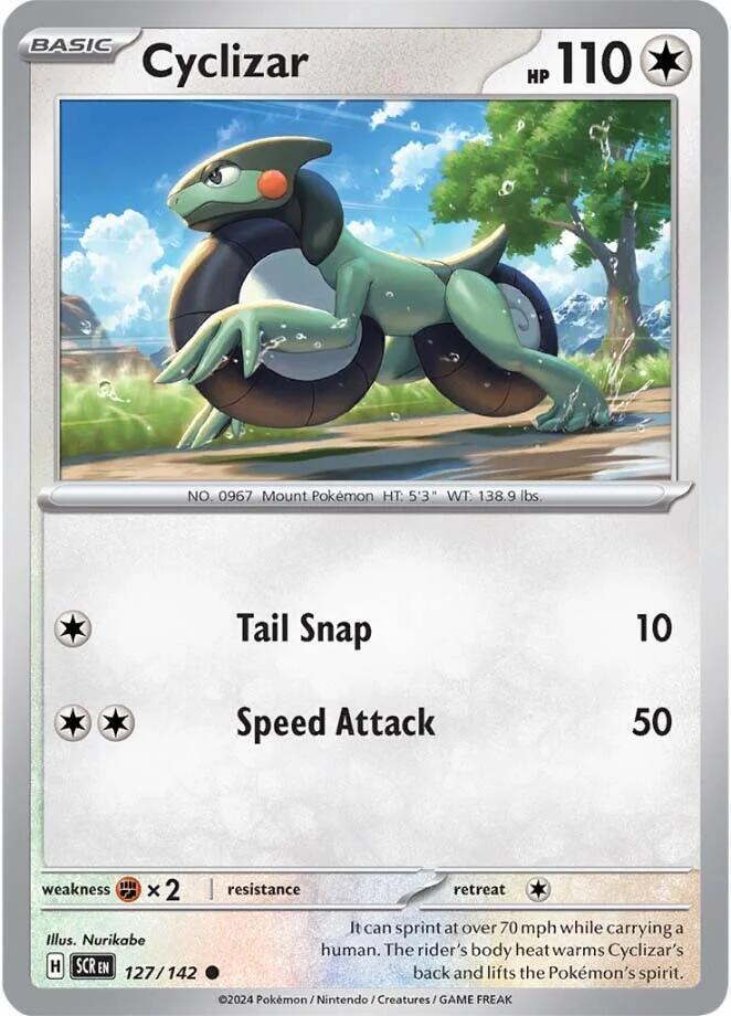 Cyclizar 127/142 — Stellar Crown Pokémon card