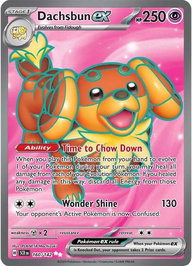 Dachsbun ex 160/142 Holofoil — Stellar Crown Pokémon card
